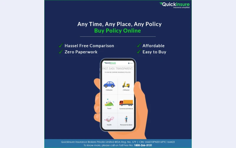 QuickInsure is best Website to Buy Car Insurance Online In India.